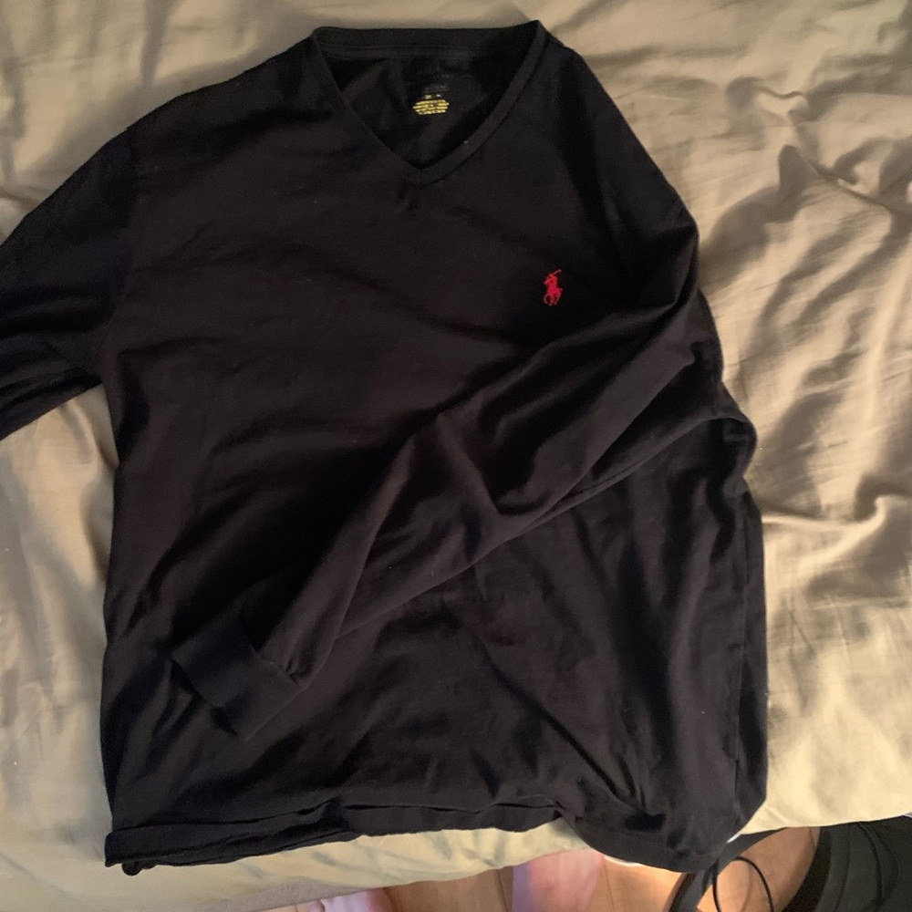 Men’s Black Long Sleeve Polo Ralph Lauren T-Shirt